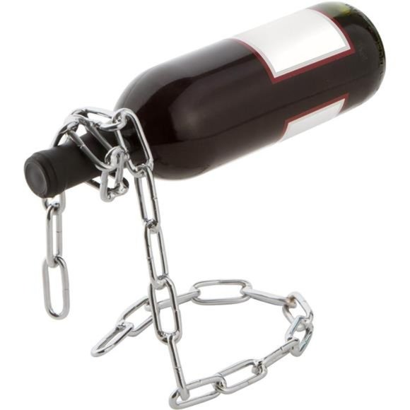 Magic Wine Rack: Suspended Chain Wine Holder - Unique Kitchen Decor & Home Gift - Picture 4 of 4